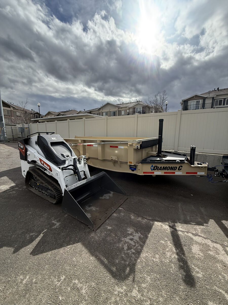Bobcat MT120 + 7x14 Dump Trailer – Mini Skid & Dump Combo Rental - check description for half day