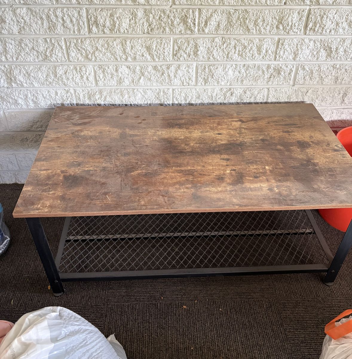 Wood and Metal Coffee Table