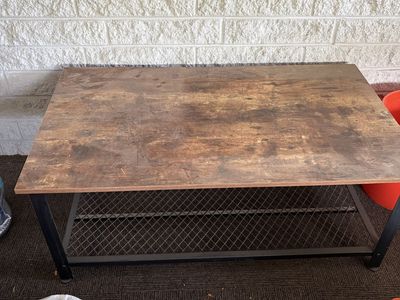 Wood and Metal Coffee Table