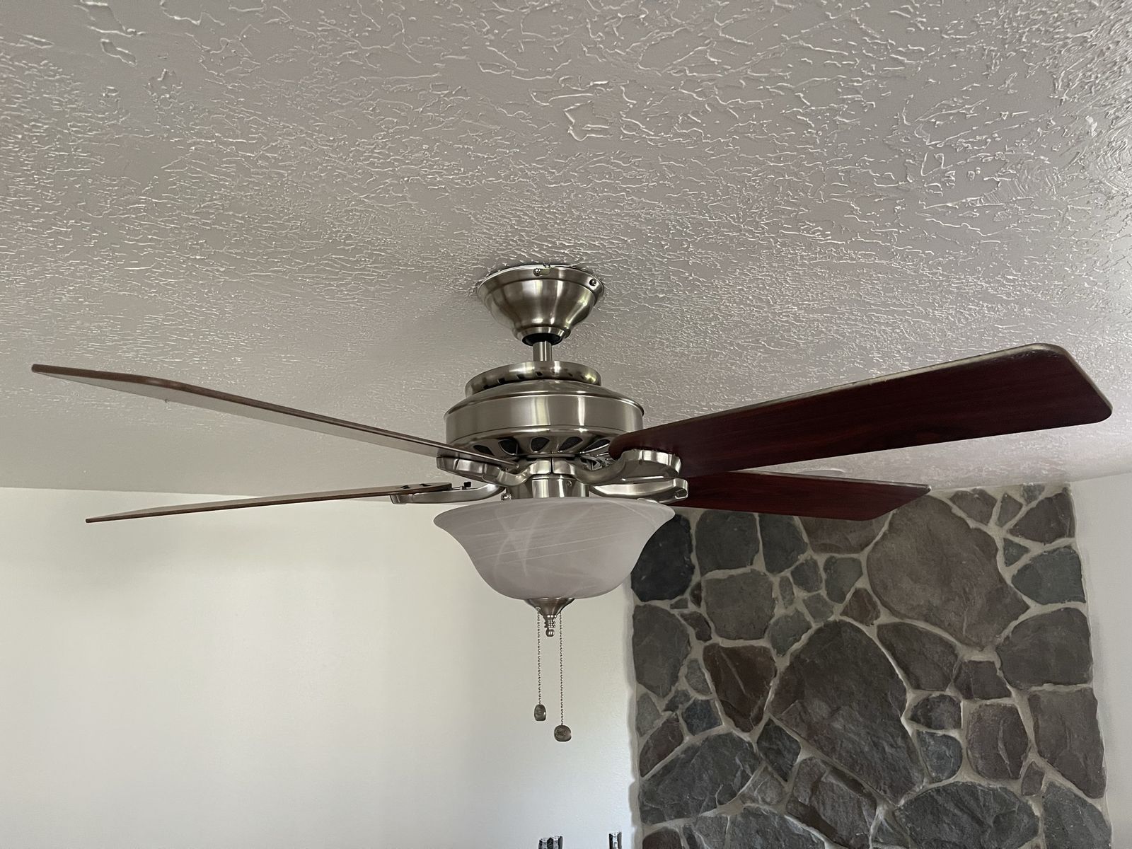 Hunter 52in Brushed Nickel Ceiling Fan with Light Kit & Reversible Wood Blades 3 available