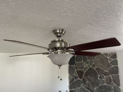 Hunter 52in Brushed Nickel Ceiling Fan with Light Kit & Reversible Wood Blades 3 available