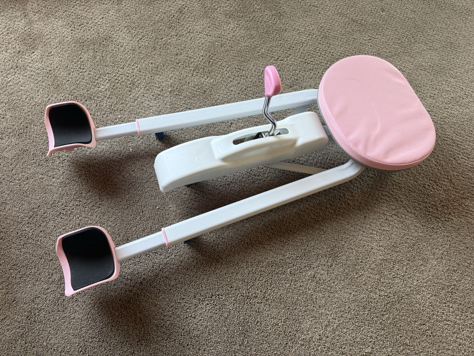 Flexibility Split Stretching Machine Leg Stretcher - Pink/White, Adjustable