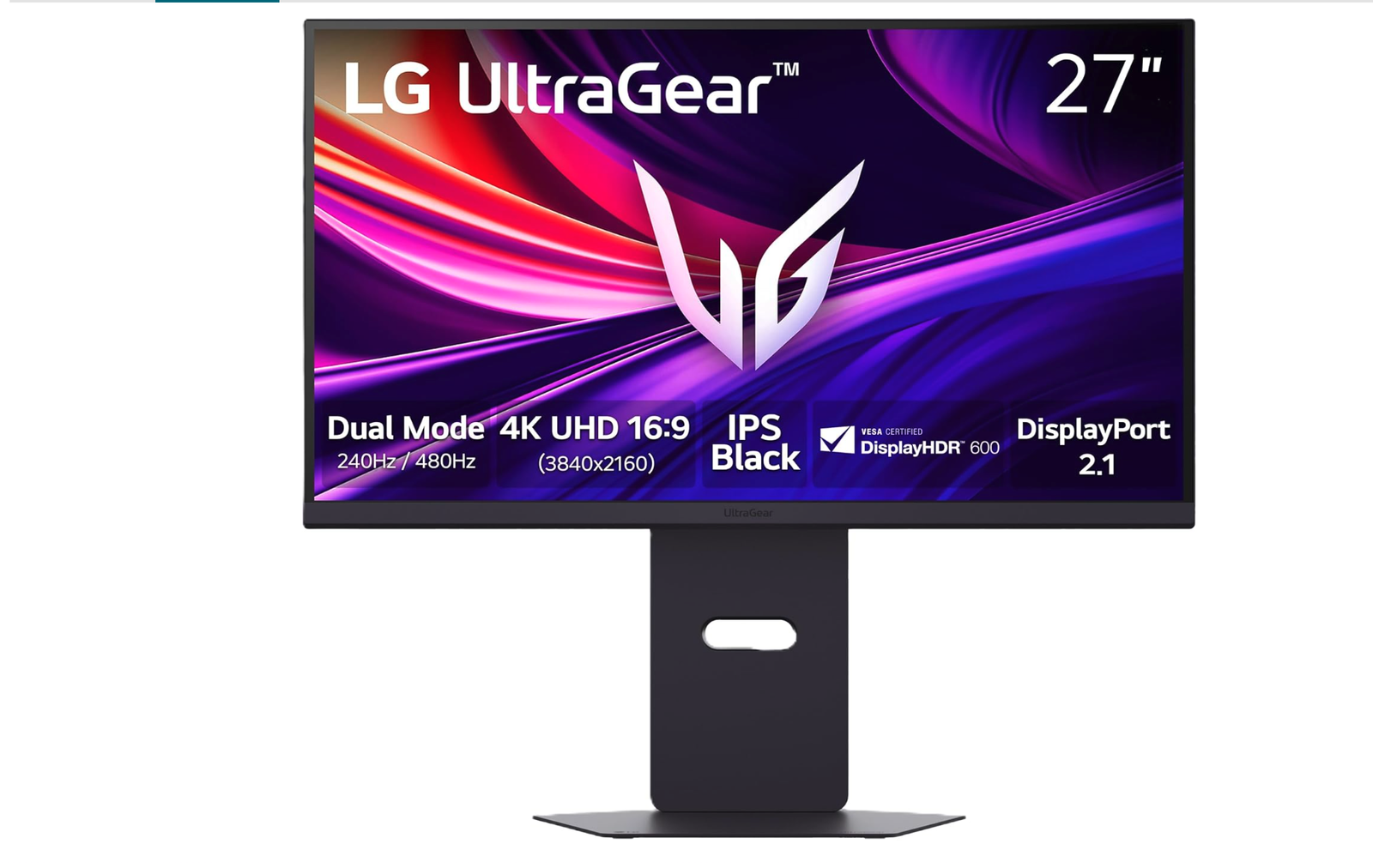 New in Box LG 27G850A-B 27-inch Ultragear 4K UHD (3840 x 2160) IPS Gaming Monitor, Dual-Mode 240Hz,