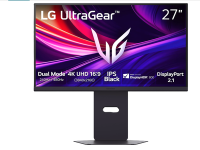 New in Box LG 27G850A-B 27-inch Ultragear 4K UHD (3840 x 2160) IPS Gaming Monitor, Dual-Mode 240Hz,