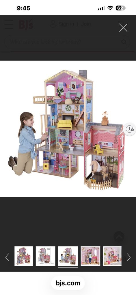 Kid Craft Dollhouse With Accessories