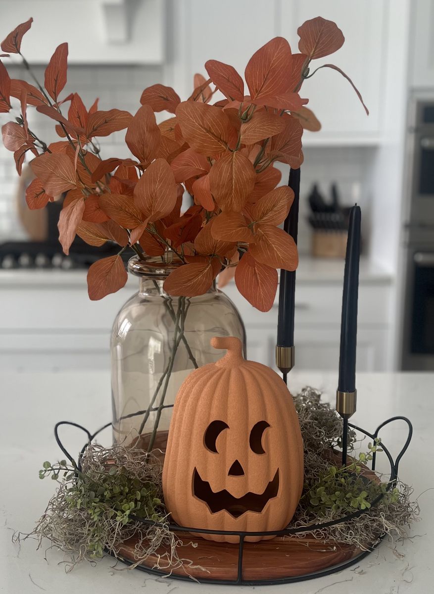 Textured terracotta jack-o’-lantern from Target