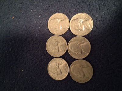 6 old Jefferson nickels $1