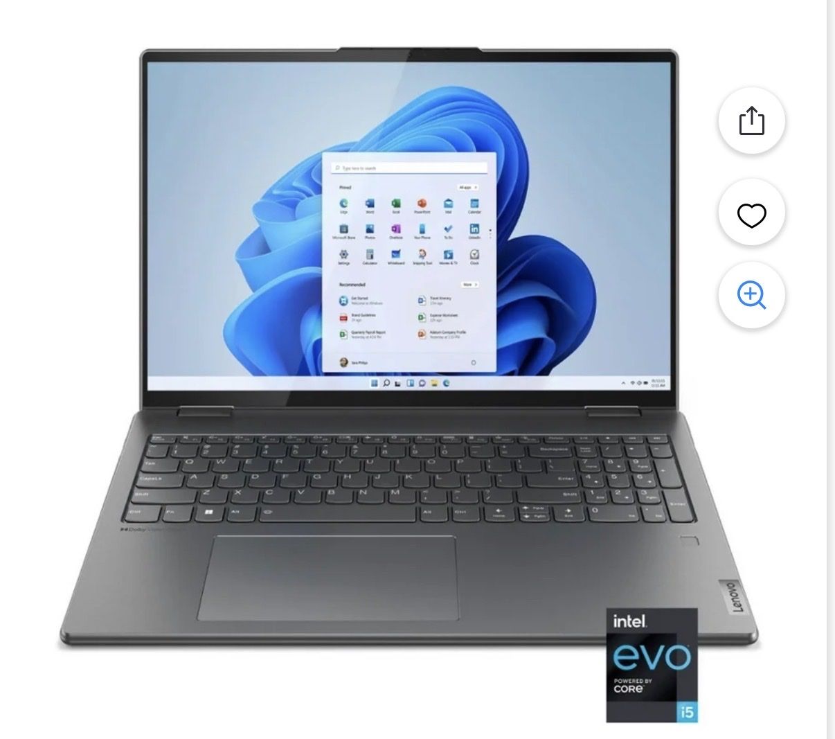 150 - Lenovo Intel Evo i5 Laptop - Sleek Design, Powerful Performance, Windows 11 Ready