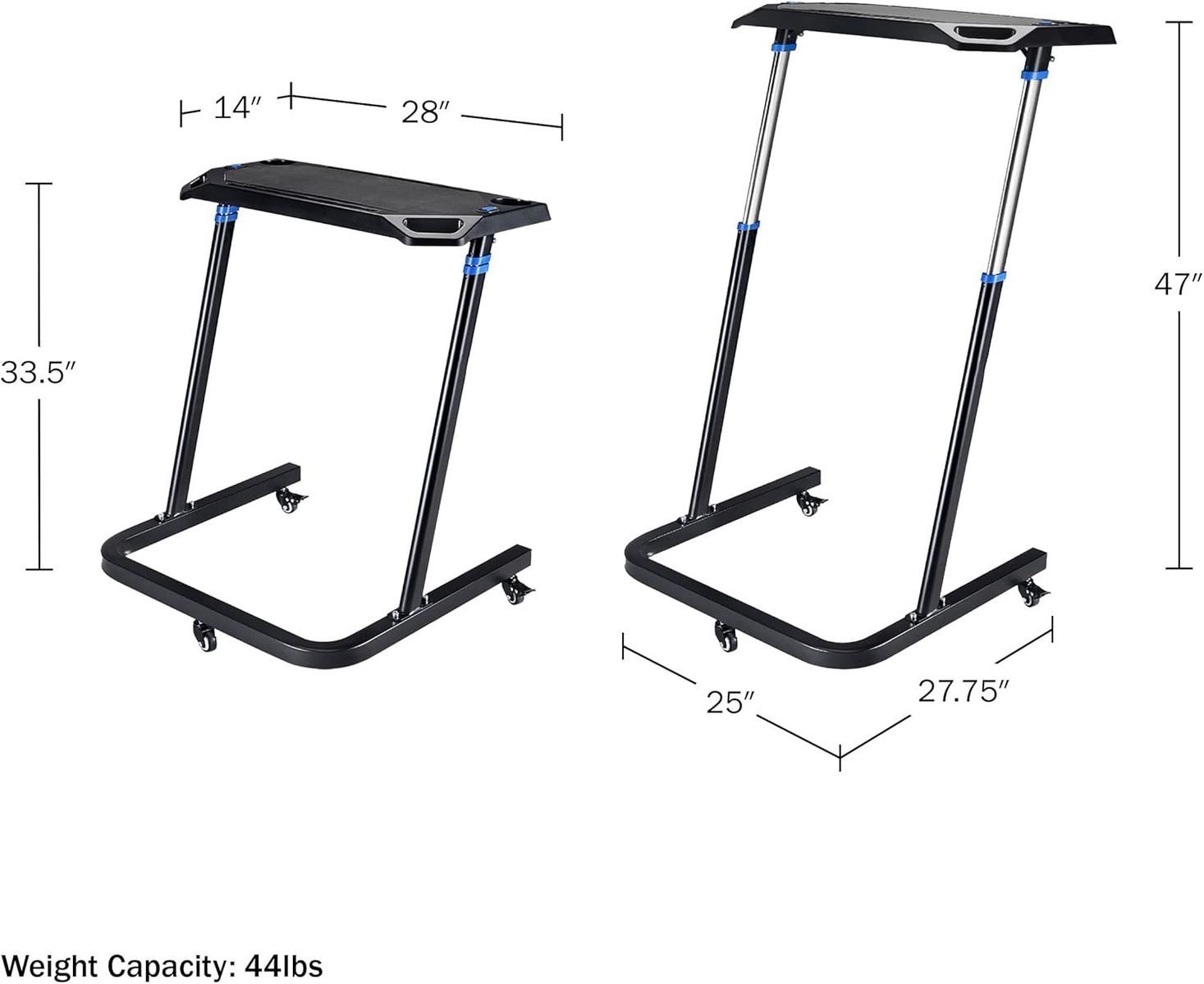 Adjustable Bike Trainer Fitness Desk Portable Workstation Standing Desk