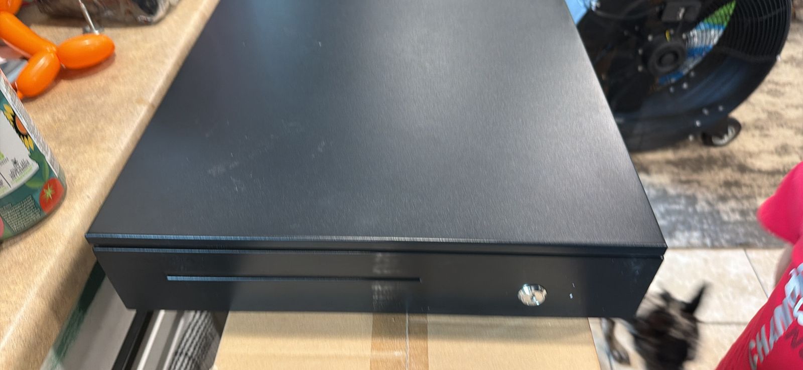 New Black POS Cash Register Drawer with Removable Tray & Coin Slots