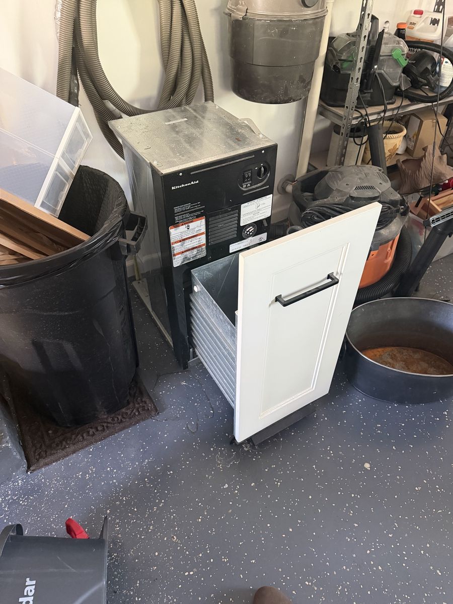 KitchenAid Built-In Trash Compactor White Shaker Front Panel