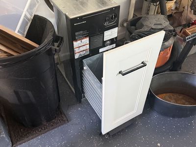 KitchenAid Built-In Trash Compactor White Shaker Front Panel