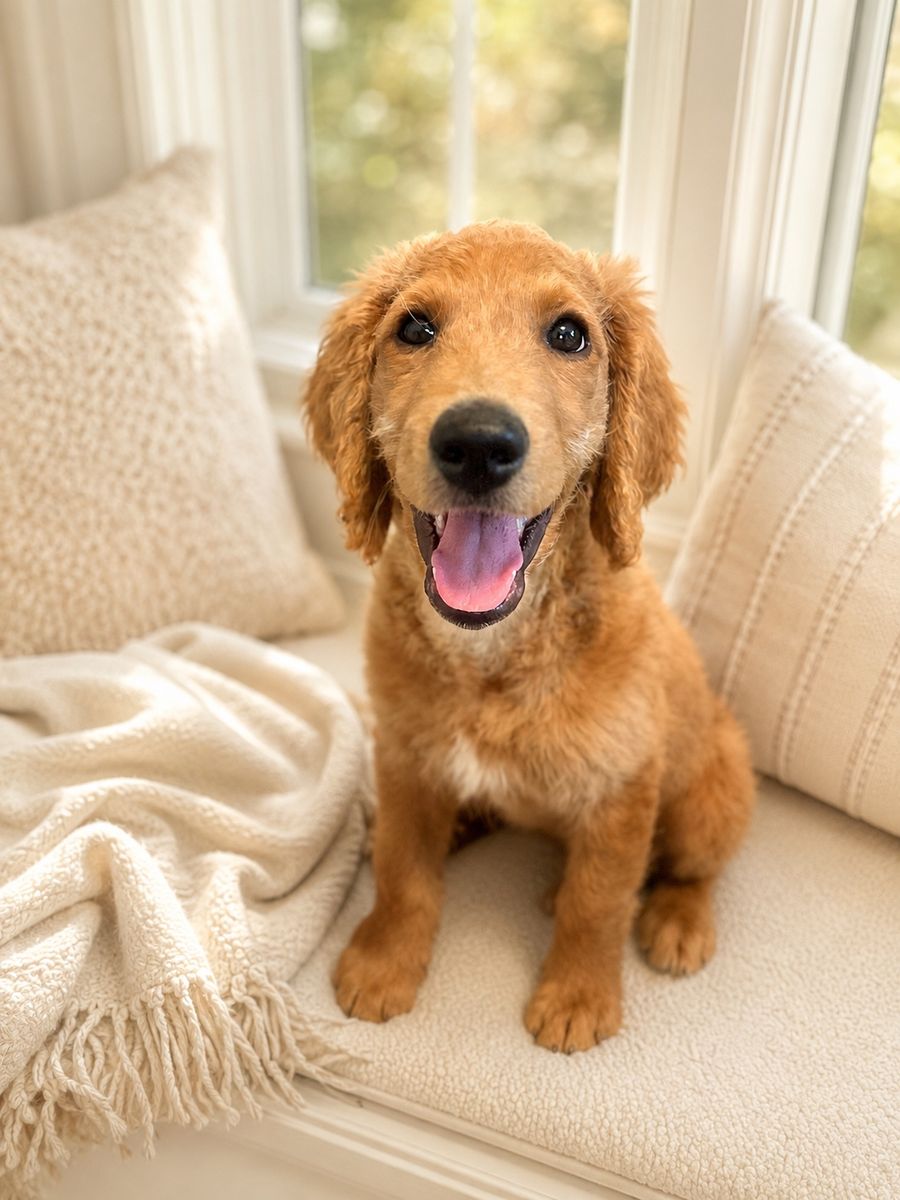 F1B Medium Goldendoodle – Low Maintenance "Retriever Style" Coat!