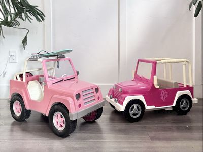 Our Generation Off-Roader 4x4 Doll Vehicle with Electronics OR My Way & Highways Hot Pink Jeep