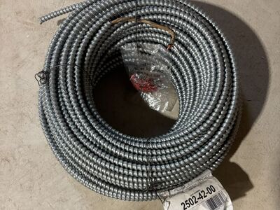 $300 LESS THAN RETAIL! BRAND NEW 250' Roll Of Atkore 2502-42-00 18/3 Armored Thermostat Cable/Wire
