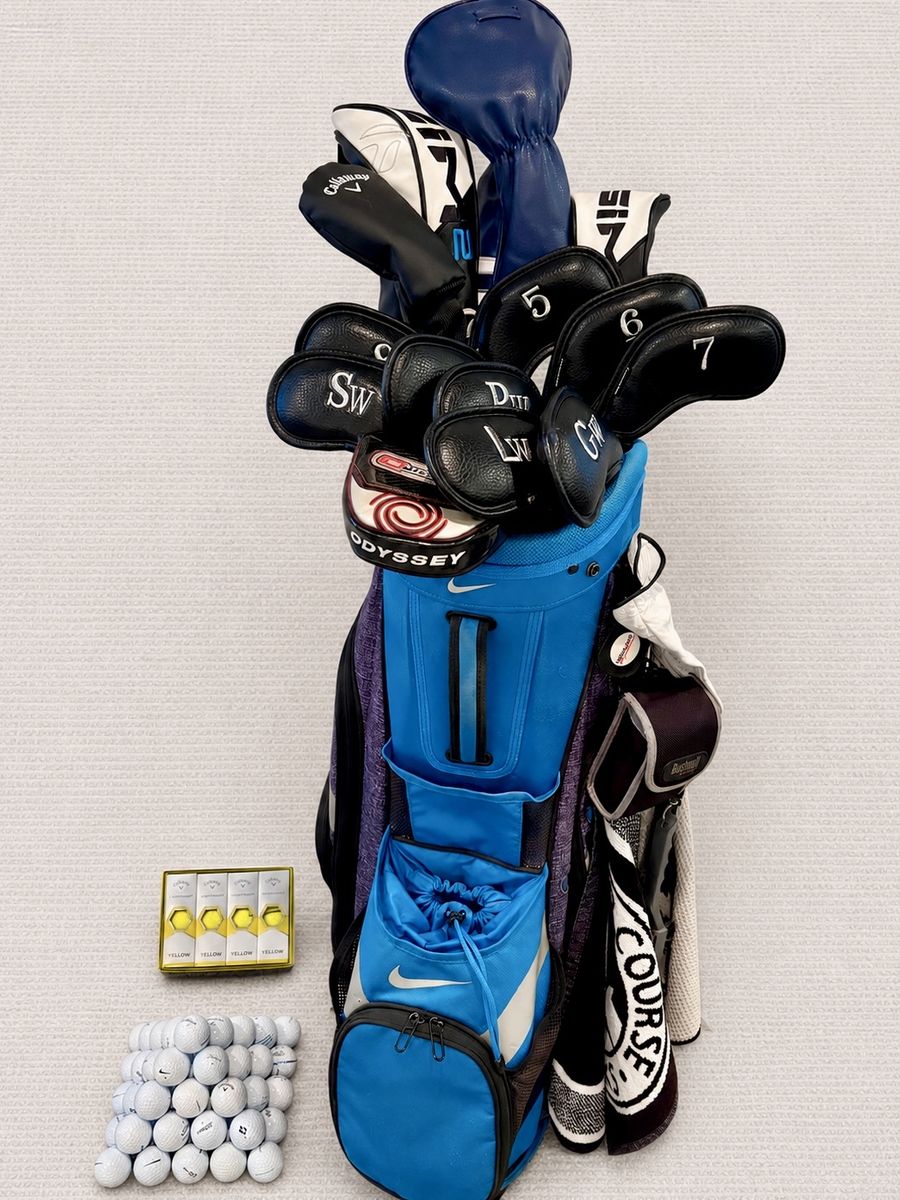 Complete Golf Bundle: TaylorMade SIM2 Max Irons, D/3W/3H/4H/5-PW/SW/AW/LW/P, Bag, Rangefinder, Etc.