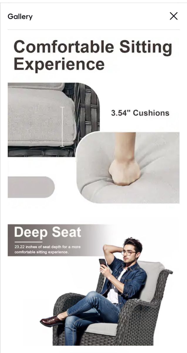 2 Outdoor Rocking Chairs with Table