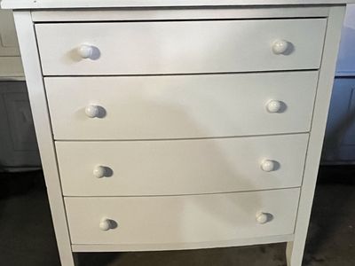 White 4-Drawer Dresser -Versatile Storage for Bedroom or Nursery
