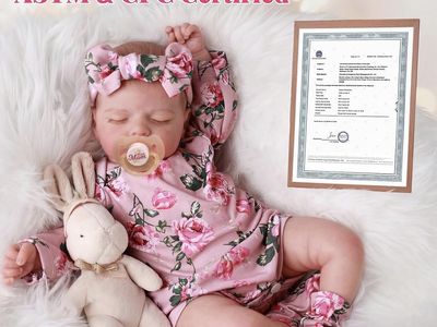 Realistic Reborn Baby Doll Set (Sleeping Girl in Floral Outfit)