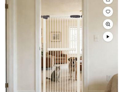 White Extra Tall Gate-30-34x61 Height