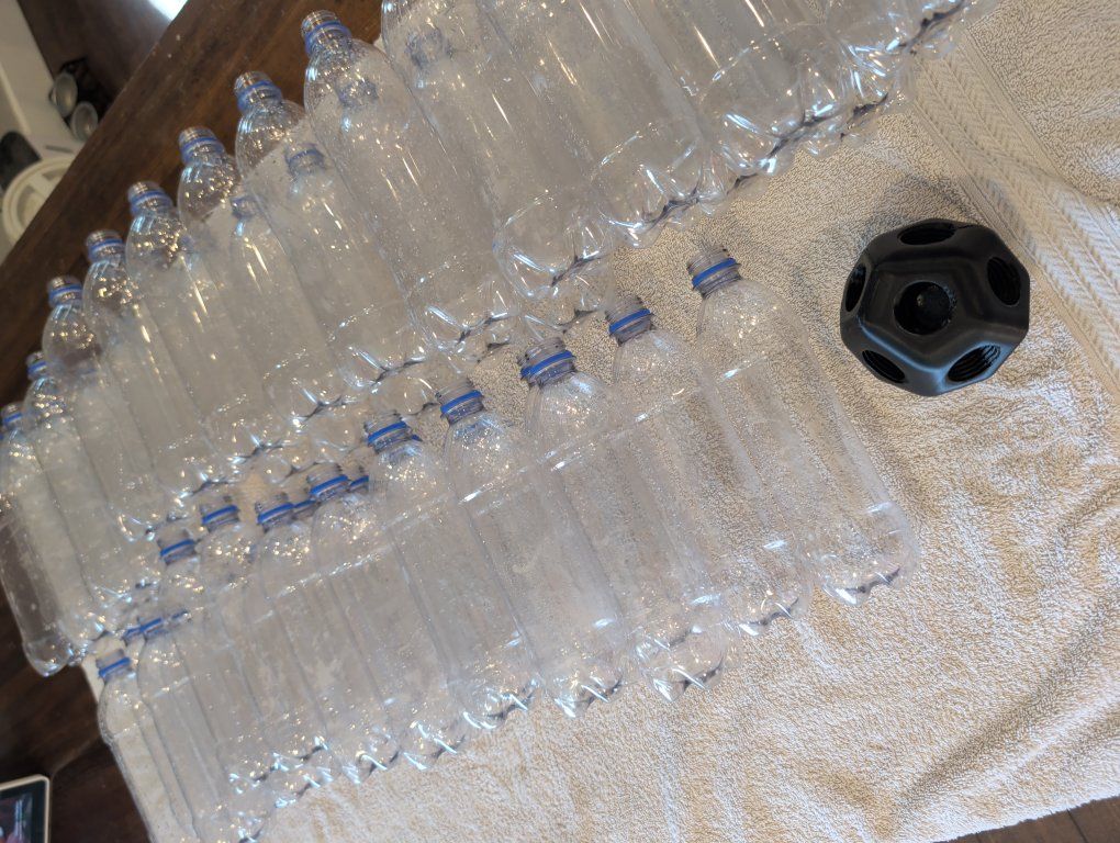 Clear soda bottles  ,24 oz , and 16 oz clear soda