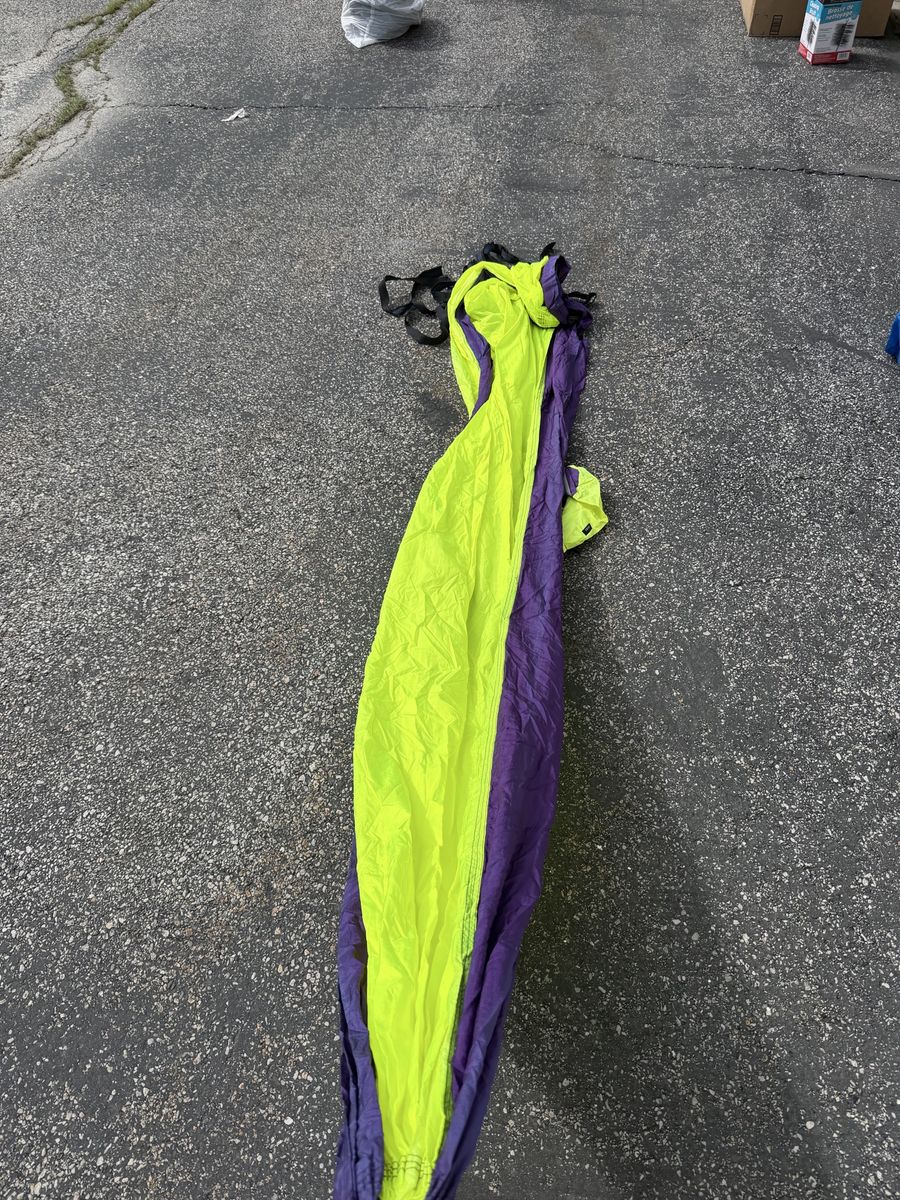 Grand Trunk Hammock - Portable Single Parachute Nylon Hammock with Travel Bag, Neon Yellow/Purple