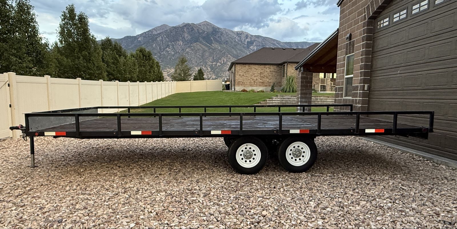 Extreme Dual Axle Utility Trailer with Wooden Deck and Tongue Storage Box