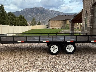 Extreme Dual Axle Utility Trailer with Wooden Deck and Tongue Storage Box