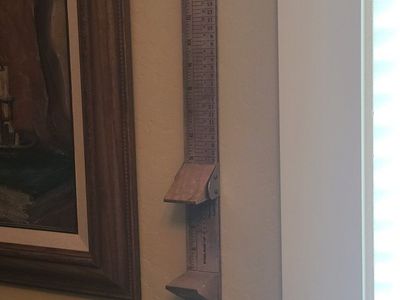 Antique Ritz Wooden Wall-Mount Shoe Sizer and Width Scale Measuring Tool