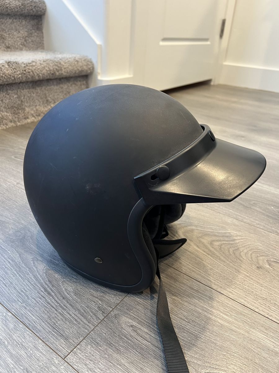 Biltwell Bonanza Open Face Motorcycle Helmet with Visor - Size M