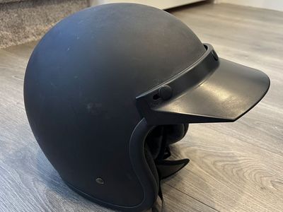Biltwell Bonanza Open Face Motorcycle Helmet with Visor - Size M