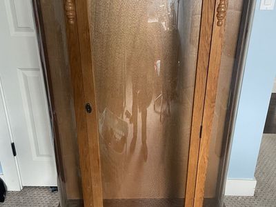 Vintage Wood And Glass curio