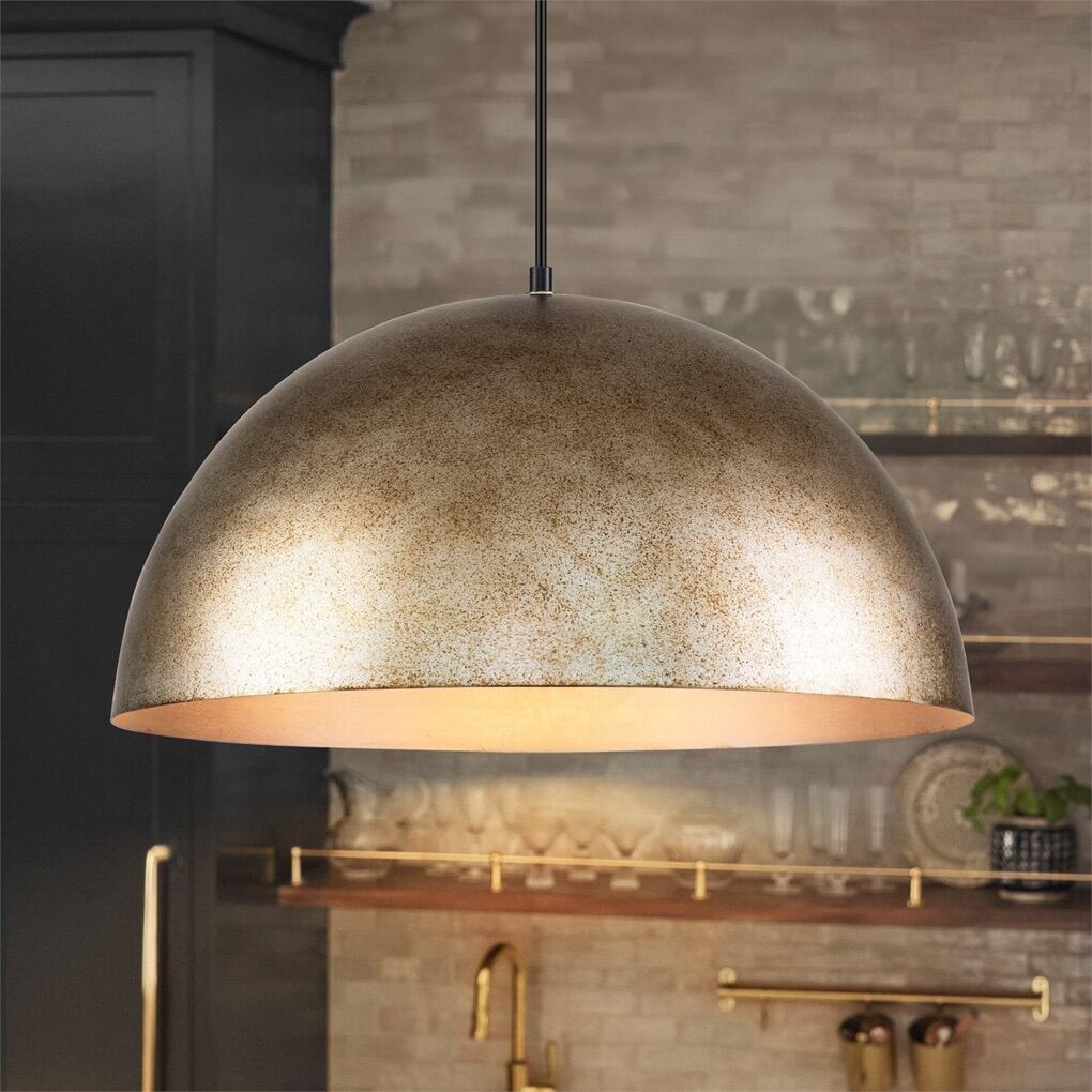 Oversized Modern Industrial Silver Gold Dome Penda