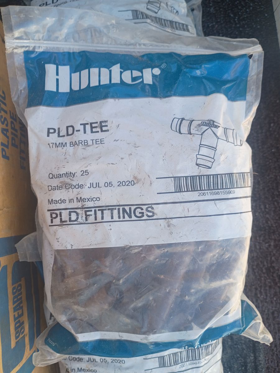 1" Ts, 17MM Hose Ts and 4 pop up heads