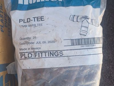 1" Ts, 17MM Hose Ts and 4 pop up heads