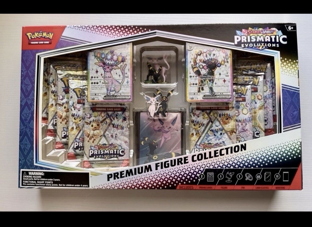 Pokémon TCG Scarlet & Violet Prismatic Evolutions Premium Figure Collection Box