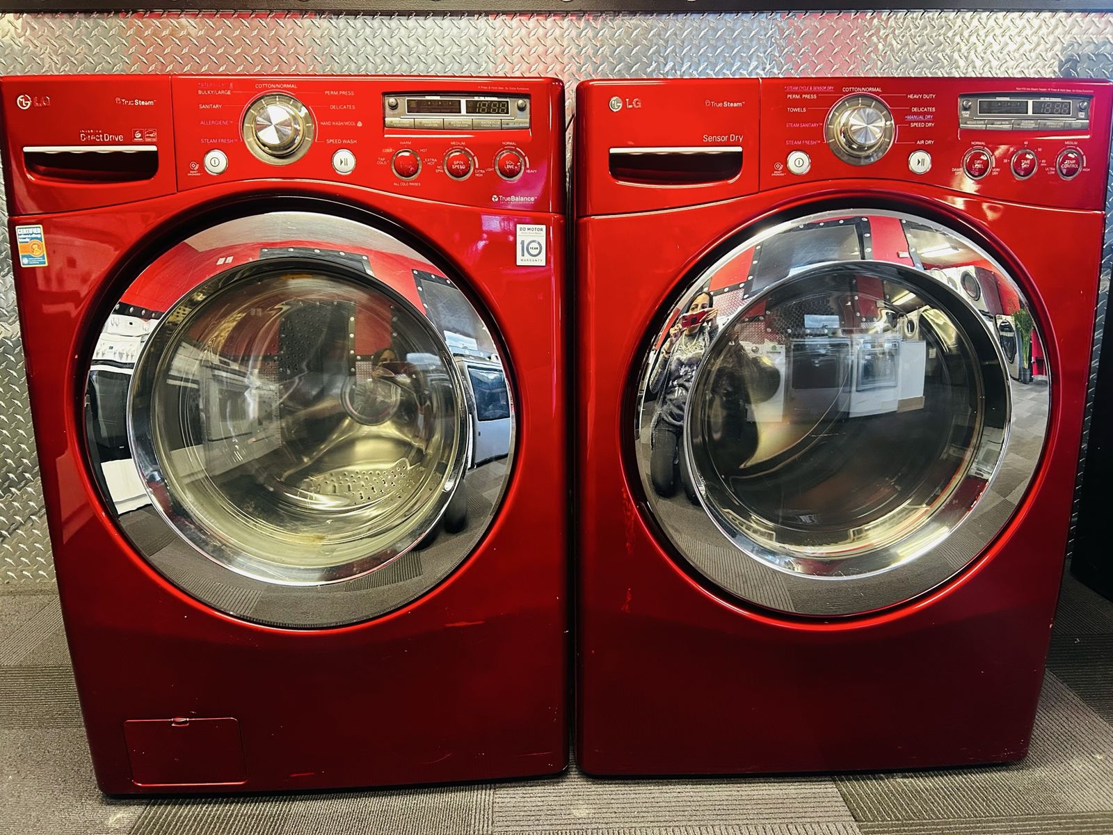 Lg True Steam Electric Front Load Set/Stackable