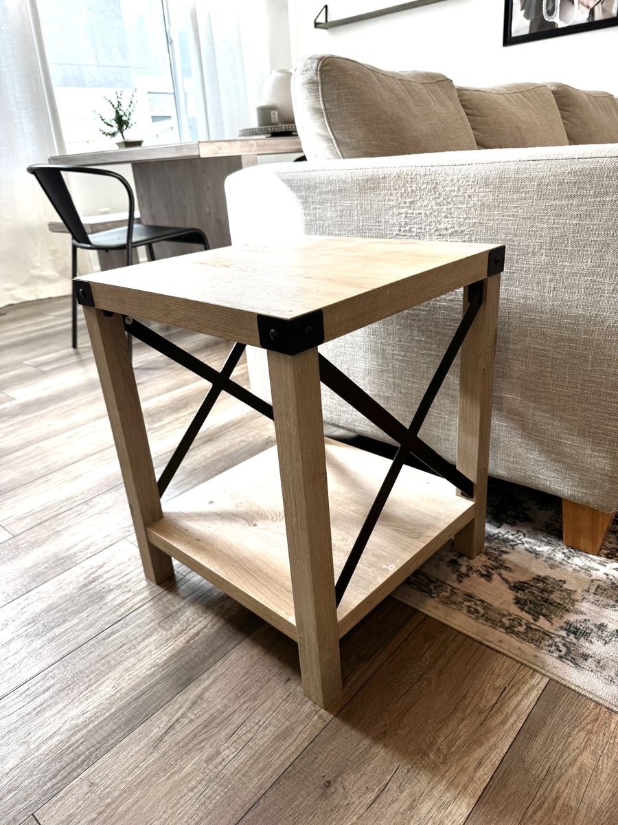 *NEW* - White Oak End Table (Walker Edison Magnolia)