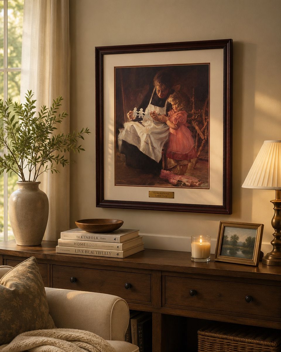 Beautiful Framed Painting - Generations by Loren Entz - Classic Art Print Decor