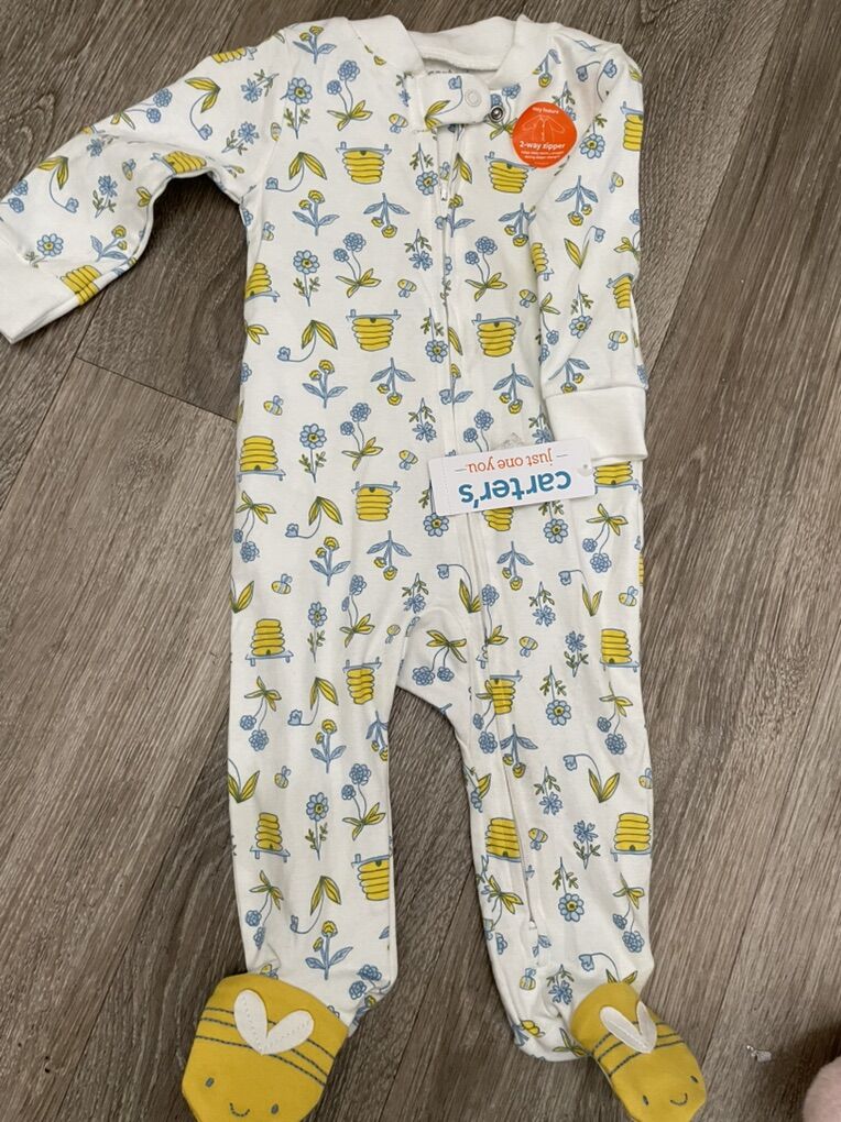 6 months carters baby one piece outfit bees honey