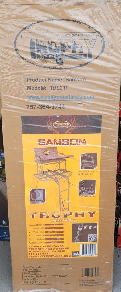 NIB- Trophy Treestands Samson 16' 2-Person Ladder Stand TDL211