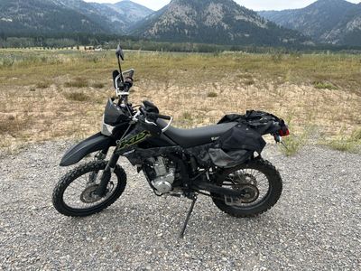 Kawasaki KLX 300 Dual Sport Motorcycle with Tusk Luggage Bags