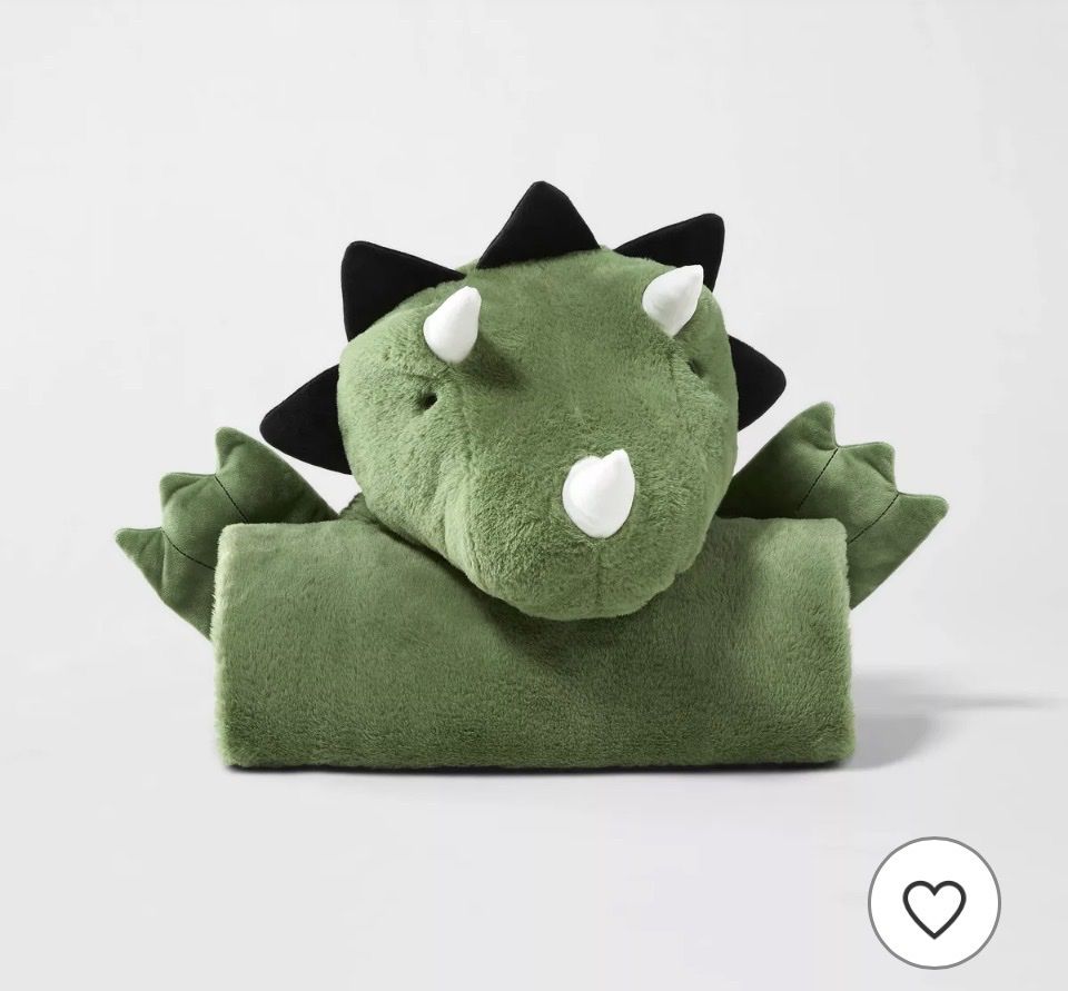 Pillowfort dinosaur hooded blanket