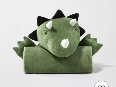 Pillowfort dinosaur hooded blanket