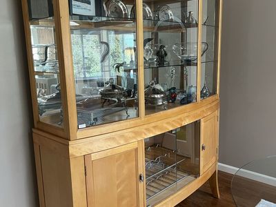 Solid Wood Maple Modern Dining Cabinet Hutch