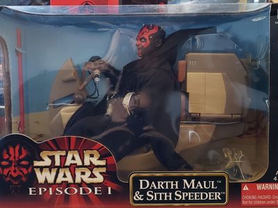 Star Wars Episode I Darth Maul & Sith Speeder Action Figure & Vehicle Set Hasbro (1999) New Sealed