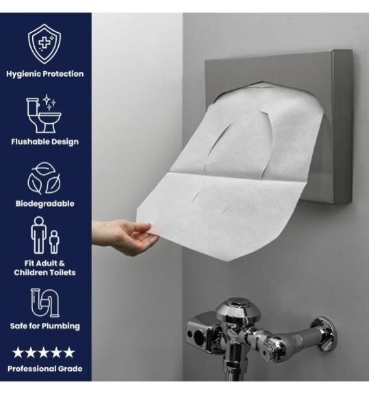 Hospeco Discreet Half-Fold Toilet Covers