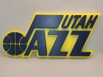 Utah Jazz 3D Printed Logo Sign Decor