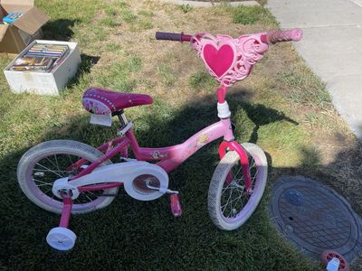Pink Princess Kids Bicycle with Training Wheels