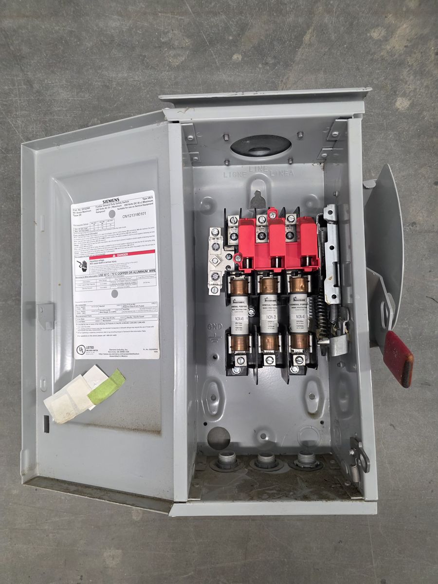 Electrical 100A Sub panels shut off box and wire bundle est 35 ft $275